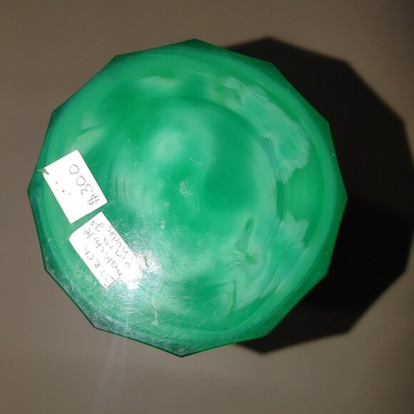 Ingrid Vase Czech Malachite Curt Schlevogt 1930s Grape Harvest Figural Gablonz - Picture 12 of 12